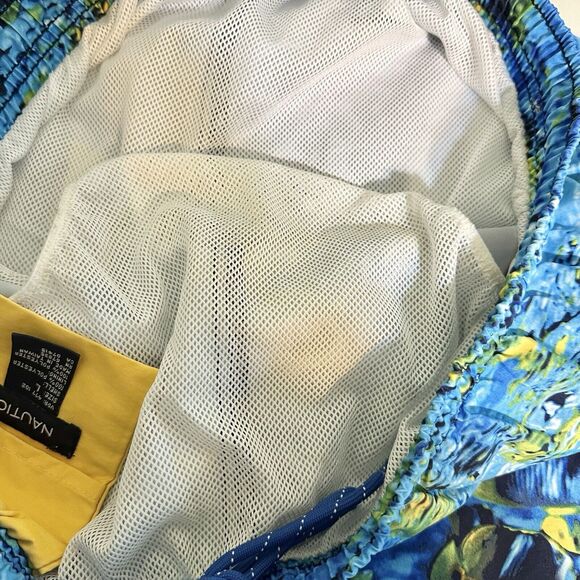 Vintage Men's Nautica‎ Aquarium Pattern Navy Swim Trunk Shorts Size Large - Picture 11 of 11